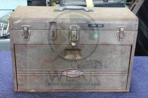 lot 303 image: VINTAGE CRAFTSMAN MACHINIST TOOLBOX 20L x 14H