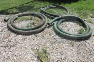 lot 233 image: TRASHWATER PUMP HOSES 3 DIAM&nbsp 6FT TO 8FT LONG