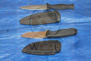 lot 26 image: TOTAL OF 2 TRS KNIVES WITH QUICK DRAW SHEATHS&nbsp