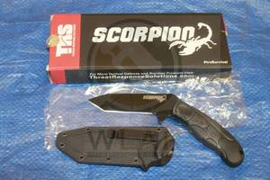 lot 27 image: TRS SCORPION SURVIVAL KNIFE WITH QUICK DRAW SHEATH&nbsp