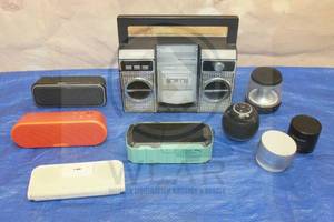 lot 59 image: TOTAL OF 9 VARIOUS BRAND BLUETOOTH SPEAKERS&nbsp