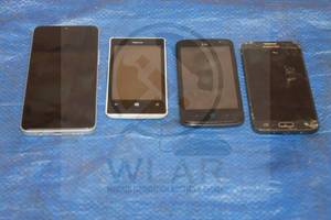 lot 112 image: TOTAL OF 4 ASSORTED BRAND PHONES  SEE PICS&nbsp