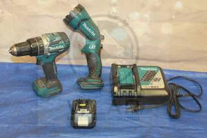lot 113 image: MAKITA HAND TOOL LOT - XPH12, BML185, DC18RC, BL1820B&nbsp