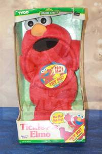 lot 144 image: TYCO SESAME STREET TICKLE ME ELMO , IN ORIGINAL PACKAGING&nbsp