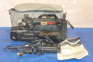 lot 166 image: VINTAGE SHARP VL-L210U CAMCORDER WITH BAG