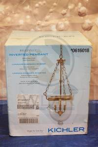 lot 170 image: NEW IN BOX KICHLER INVERTED PENDANT 0616018