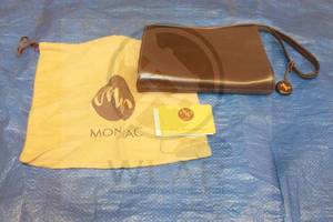 lot 171 image: MONSAC BROWN LEATHER HANDBAGPURSE WITH C.O.A AND STORAGE BAG