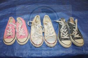 lot 176 image: LOT OF 3 PAIR CONVERSE ALL STAR TENNIS SHOES SEE PICS