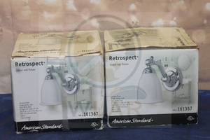 lot 151 image: TOTAL OF 2 AMERICAN STANDARD RETROSPECT INDOOR WALL FIXTURE 161367&nbsp