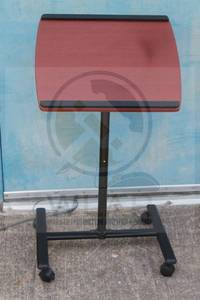 lot 197 image: ADJUSTABLE HEIGHT OVER BED MOBILE TABLE
