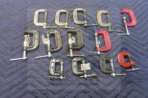 lot 228 image: TOTAL OF 13 ASSORTED BRAND&nbsp C-CLAMPS ,1 &amp 2  SEE PICS&nbsp