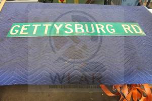 lot 234 image: DOUBLE SIDED METAL STREET SIGN  GETTYSBURG RD , 36L&nbsp
