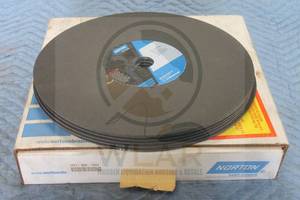 lot 35 image: TOTAL OF 9 NEW NORTON ML-114 ABRASSIVE 14 DIAM&nbsp CUT OFF BLADES MAX 2770 RPM,  SEE PICS&nbsp