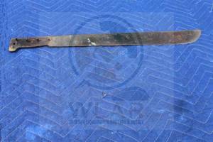 lot 18 image: VINTAGE 1945 WWII&nbsp BRITISH LAWRENCE WILSON &amp SON CO. 375&nbsp &nbspAF0100 JUNGLE MACHETE , 23L&nbsp