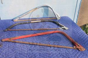 lot 99 image: TOTAL OF 3 ASSORTED BRAND BOW SAWS  21 , 24 , 26 &nbsp SEE PICS&nbsp