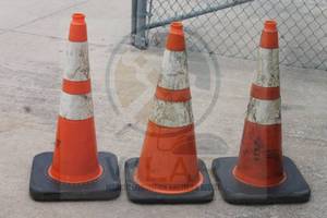 lot 117 image: TOTAL OF 3- TRAFFIC SAFETY CONES ,28&nbsp