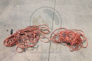 lot 126 image: TOTAL OF 2 ORANGE LONG EXTENSION CORDS&nbsp