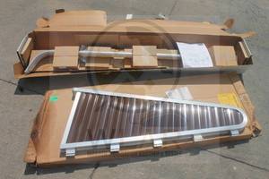 lot 131 image: NULMAGE AWNINGS ALUMINUM DOOR CANOPY WITH SIDE WINGS SERIES 1500&nbsp