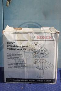 lot 138 image: BOSCH ESVVT 3 STAINLESS STEEL VERTICAL VENT KIT IN ORIGINAL BOX&nbsp