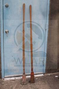 lot 150 image: TOTAL OF 2 WOOD HANDLE THE MUTT BY VILLAGE BLACKSMITH SCRAPPERS  CHOPPERS&nbsp