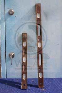lot 182 image: 2 VINTAGE WOOD LEVEL AMERICAN 24 AND BLUE GRASS 36