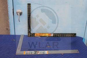 lot 196 image: 2 JOHNSON HEAVY DUTY&nbsp CARPENTER RAFTER SQUARES&nbsp CS1 AND CS7
