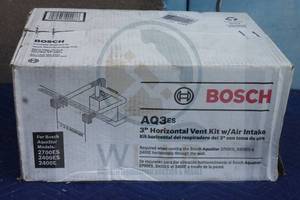 lot 137 image: BOSCH 3 HORIZONTAL VENT KIT WITH AIR INTAKE A93ES IN ORIGINAL BOX&nbsp
