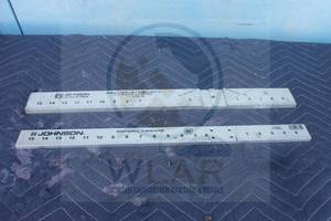 lot 43 image: TOTAL OF 2 JOHNSON LEVELS 15 METAL RULERS SEE PICS&nbsp
