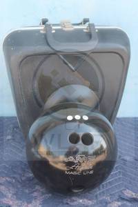 lot 33 image: AMF AMFLITE MAGIC LINE BOWLING BALL WITH STORAGE CASE&nbsp