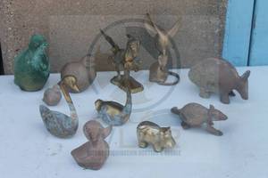 lot 101 image: TOTAL OF 11 ASSORTED BRASS ANIMALS  SEE PICS&nbsp