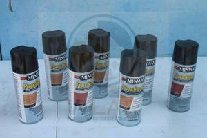 lot 116 image: TOTAL OF 7 MINWAX POLYSHADE SPRAY STAIN 10.75 OZ CANS , PECAN &amp CLASSIC OAK&nbsp