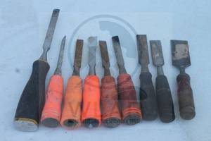 lot 118 image: TOTAL OF 9 ASSORTED BRAND CHISELS&nbsp