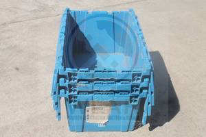 lot 126 image: TOTAL OF 3 MONOFLO INTERNATIONAL INC FLIP TOP BLUE STORAGE CONTAINERS 27W ,&nbsp MD-181&nbsp