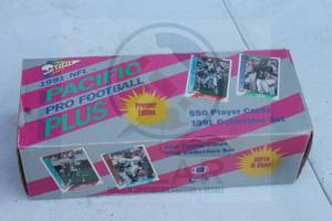 lot 129 image: PACIFIC 1991 NFL PRO FOOTBALL PLUS PREMIER EDITION PLAYERS CARDS IN ORIGINAL BOX  SEE PICS&nbsp