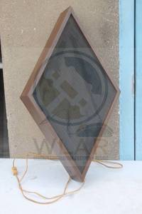 lot 151 image: VINTAGE&nbsp 1979 REALISTIC WOOD&nbsp DIAMOND -SHAPED&nbsp DISCO DJ PARTY WALL HANGING MULTI COLOR 24 LIGHT  SEE PICS&nbsp