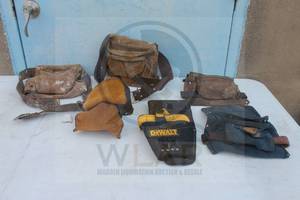 lot 162 image: TOTAL OF 6&nbsp ASSORTED BRAND TOOL POUCHES BELTS  SEE PICS&nbsp