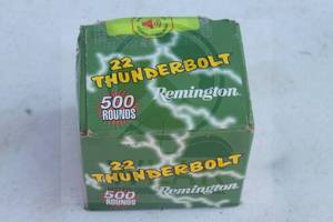 lot 169 image: THUNDERBOLT REMINGTON HIGH VELOCITY 22 LONG RIFLE ROUND NOSE 500 ROUNDS&nbsp