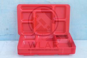lot 170 image: TOTAL OF 10 CAMBRO RED TRAYS , 1596CW