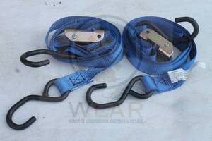 lot 212 image: TOTAL OF 2 BLUE 6FT MOTORCYCLE TIE DOWNS&nbsp