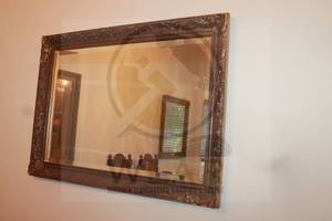 lot 17 image: ANTIQUE BAROQUE&nbsp ORNATE&nbsp STYLE FRAME WALL MIRROR , 42 X 30 H  SEE PICS&nbsp