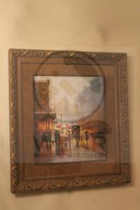 lot 19 image:  1988 THE FLOWER CART&nbsp &nbsp , SIGNED&nbsp G. HARVEY &amp NUNBERED 1301250 IN ORNATE STYLE&nbsp WOOD FRAME&nbsp WITH COA , 30 X 34 12 H  SEE PICS