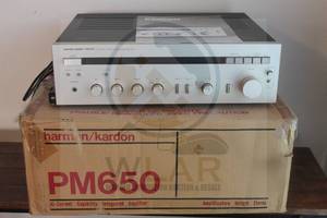 lot 29 image: HARMANKARDON PM650 HI CURRENT CAPABILITY INTEGRATED AMPLIFIER WITH MANUAL IN ORIGINAL BOX&nbsp