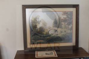 lot 35 image: SPANNING THE STREAM OF TIME  AFFIDAVIT OF TIME -LIMITED EDITION WALL ART BY DALHART WINDBERG IN WOOD FRAME , 31 12 X 25 12H&nbsp