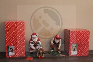 lot 67 image: TOTAL OF 2 POSSIBLE DREAMS CLOTHTIQUE SANTA STATUES IN ORIGINAL BOX , - DOGGIE DECORATION 805711 &amp&nbsp GOPHER IT 4016706D  SEE PICS&nbsp