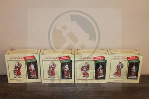 lot 89 image: TOTAL OF 4 1992-1994 THE INTERNATIONAL SANTA CLAUS COLLECTION DOUBLE PACK&nbsp CHRISTMAS FIGURINES WITH MATCHING ORNAMENT&nbsp  , PERE NOEL , SANTA CLAUS , WEINACHISMANN ,  SEE PICS&nbsp