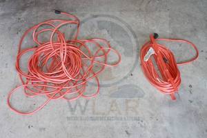 lot 105 image: TOTAL OF 2- ORANGE EXTENSION CORDS&nbsp