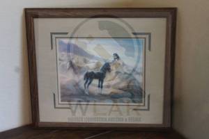 lot 119 image:  JUST A LITTLE CLASS WALL ART SIGNED KAREN AMARO NUMBERED 3350 WITH COA IN WOOD FRAME , 15 12 W X 14 H&nbsp