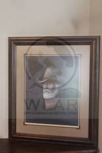 lot 123 image: COWBOY WALL ART SIGNED &amp&nbsp NUMBERED 196500 IN WOOD FRAME ,26 12 W X 30H&nbsp