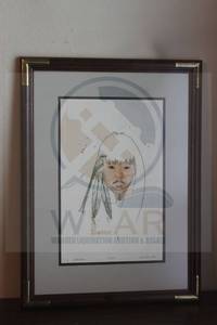 lot 127 image: OKLAHOMA GIRL SIGNED SEABOURN NUMBERED 40100 IN WOOD FRAME , 21W X 29H&nbsp