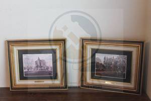 lot 129 image: 1982&nbsp DAY REAK &amp AUTUM YEARS WALL ART IN WOOD FRAMES SIGNED SOUDERS , 15W X 13H&nbsp